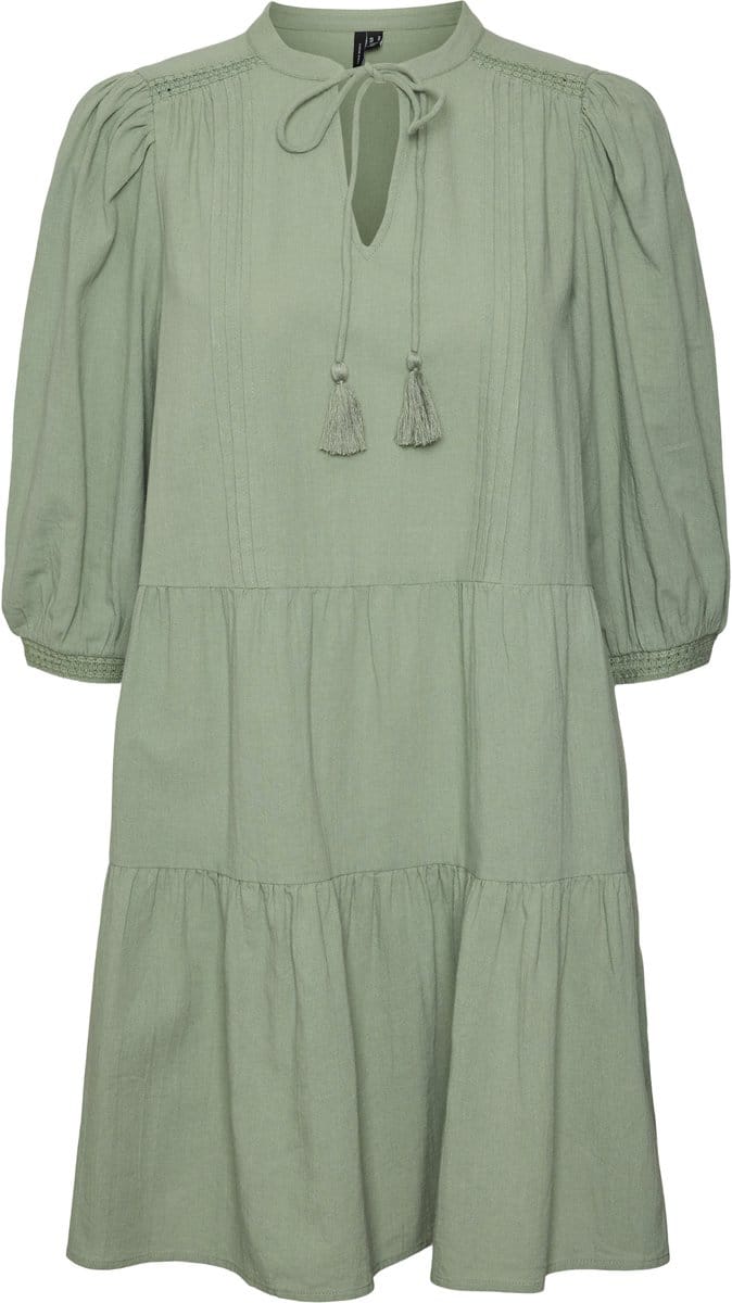 Pretty 3/4 Woven Jurk Vrouwen - Maat XS