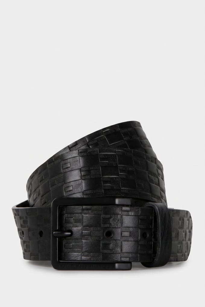 Tommy Hilfiger Flag Monogram Belt Black Maat: 90 | Riemen Outlet | Heren | Zwart
