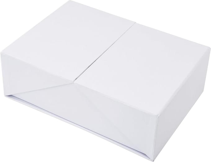 Opbergdoos Karton - Knutseldoos Cadeaubox - Creatief Versieren - Dubbelzijdig Opklapbaar - 20 x 14.6 cm - Wit