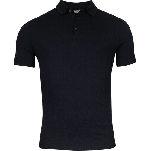 Thomas Maine Polo Uni Color Half Milano Knit Navy / male