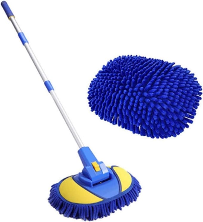 Auto Wasborstel - Schoonmaak Mop - Voertuig Reinigen - Uitschuifbaar Handvat - Telescopisch - Set B