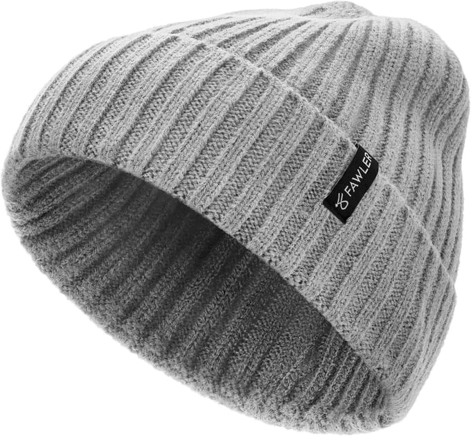 Arctic | Lichtgrijze Geribde Beanie van Wolmix