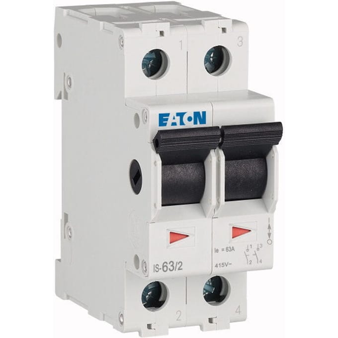 Eaton 276275 Hoofdschakelaar 2-polig 63 A 2x NC, 2x NO 240 V/AC