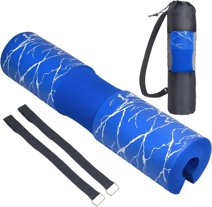 Barbell Pad - Squat Pad - Comfortabel Trainen - Extra Dik Schuim - 45 cm - Blauw