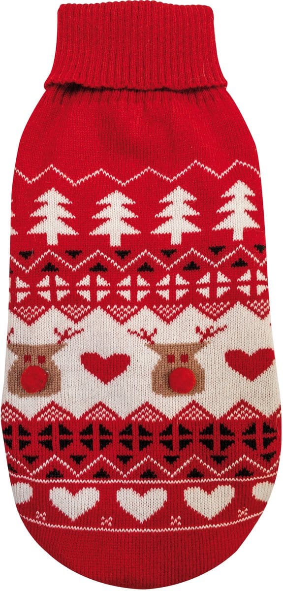 Croci hondentrui xmas deer happy rood