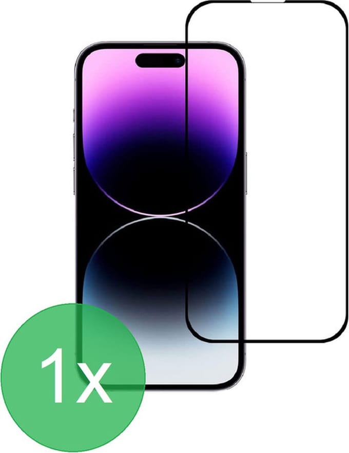 1x Full Screenprotector Geschikt voor iPhone 14 Pro - screen protector - volledige glas - bescherming - beschermglas - ZT Accessoires