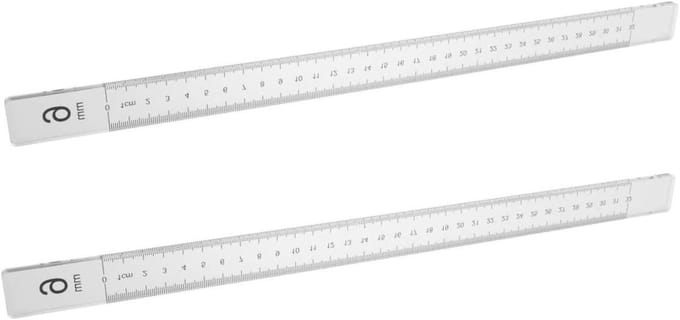 Keramiek Liniaal - Dikte Gidsen - Ambachtelijk Snijden - Dubbele Functionaliteit - 40 cm Lengte - Transparant