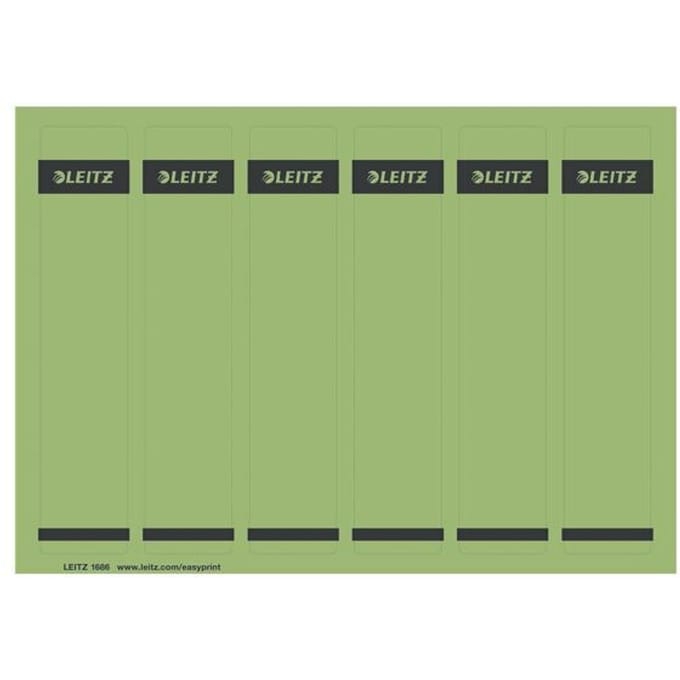 LEITZ® rugetiketten kort, via pc beletterbaar, rugbreedte 50 mm, zelfklevend, 150 st., groen