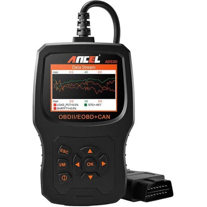Ancel Obd2-Scanner Ad530 Voor Vw, Mercedes En Ford. Hoge Compatibiliteit Met Diverse Modellen.