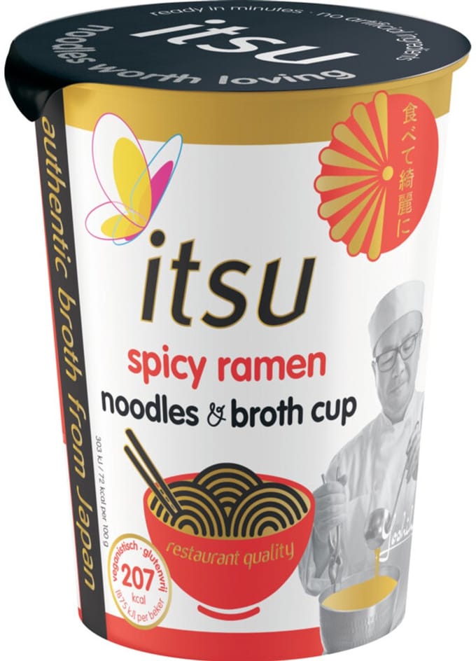 Itsu Spicy Ramen noodle cup 6 x 64 gram