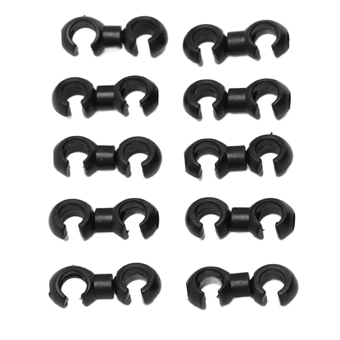 10 STKS Fiets Remkabel S Clips Gesp Slanggeleider Kruislijnklem Handboei Naaf S Gesp black