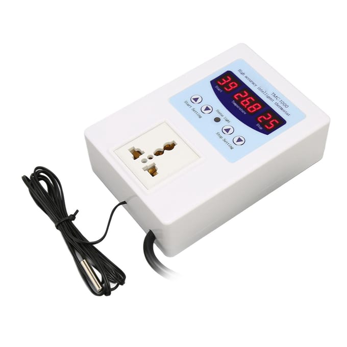 Digitale LED Temperatuurregelaar Waterdicht Plug and Play Verwarming Koeling Thermostaat voor Broed EU Plug