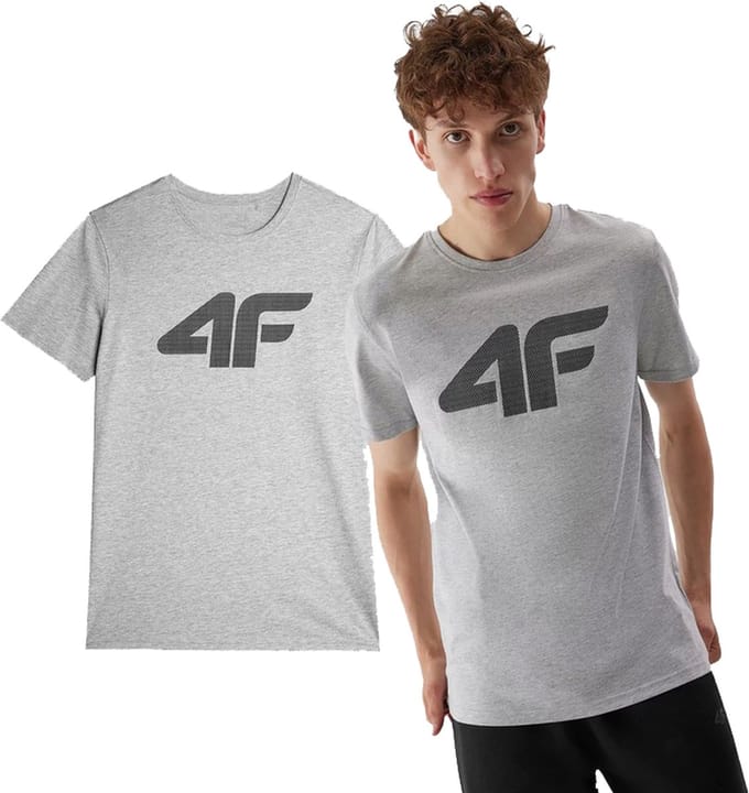 4F Heren T-shirt AW23TTSHM0877 Grijs maat XXL