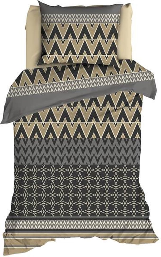 Romanette Chamonix Dekbedovertrek - Eenpersoons - 140x200/220 cm - Antra