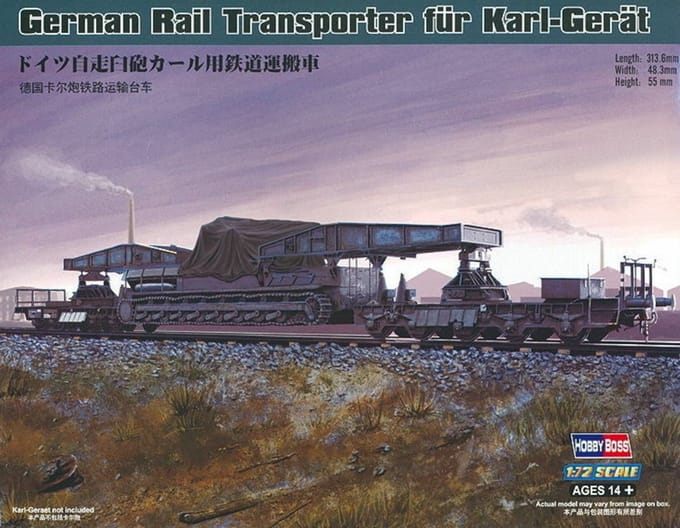 German Rail Transporter Für Karl-Gerät - Scale 1/72 - Hobbyboss - HBS 82906