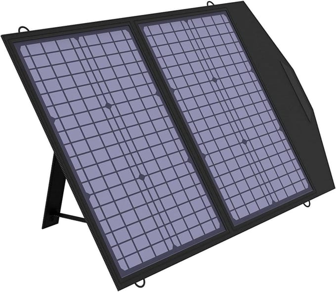 Zonnepaneel, 60W Solar Panel Foldable Solar Charger Dual 5V USB 18V DC Output waterdicht for campingboten for mobiele telefoons