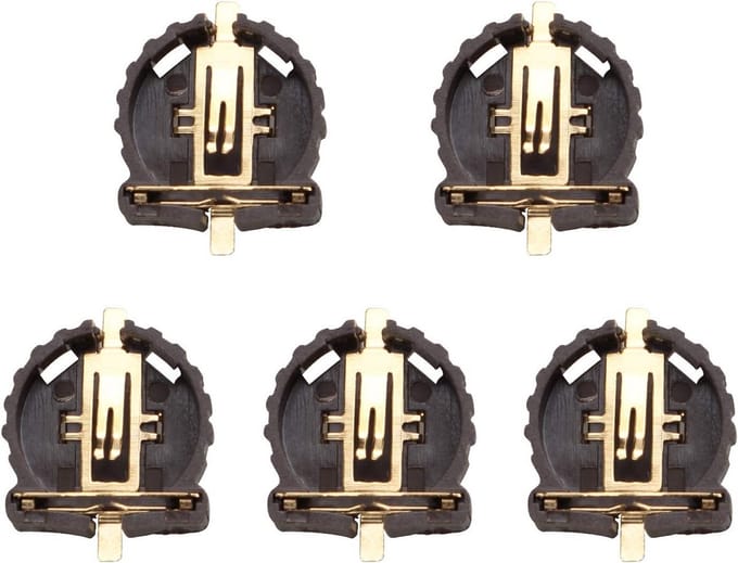 5 x CR1220 LIR1220 button cell case in brown - ShopVlot