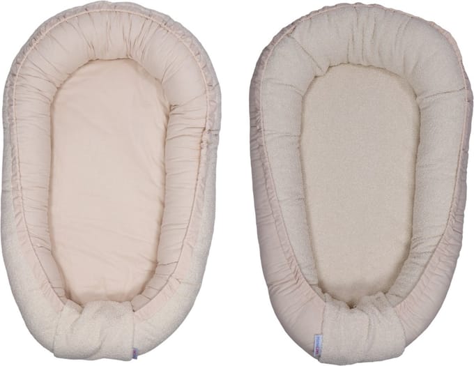 MamaLoes Teddy Boucle Naturel Omkeerbaar Babynest