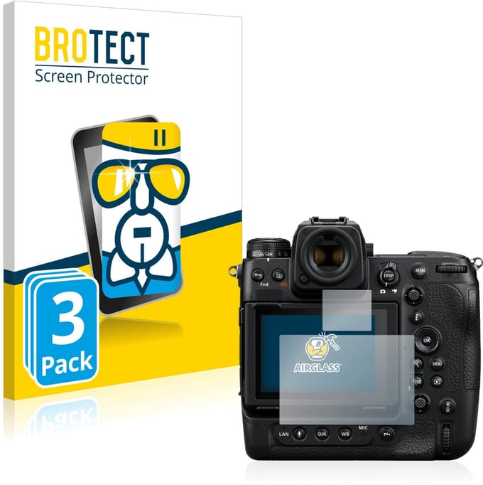 Screenprotector 3 Stuks voor Nikon Z 9 (Display + Schouderdisplay) Beschermglas transparant