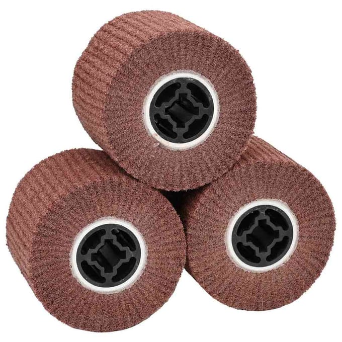 vidaXL - Schuurrollers - 3 - st - Bruin - 12 - x - 12 - x - 10 - cm - Synthetische - vezel