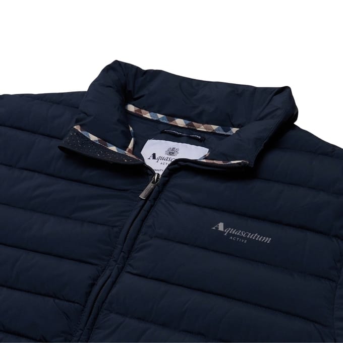 Aquascutum Active Rlg Active Mockneck 100gr Marineblauwe Jas