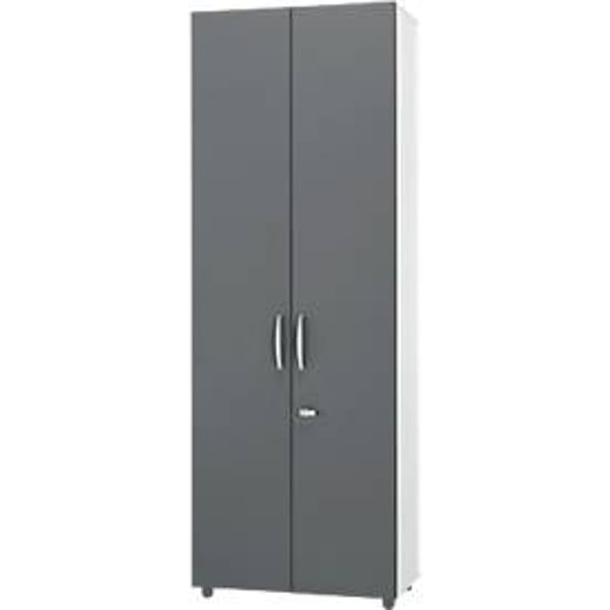Schäfer Shop Select LOGIN kast, 6 dossierhoogtes, B 800 x D 420 x H 2240 mm, wit/grafiet