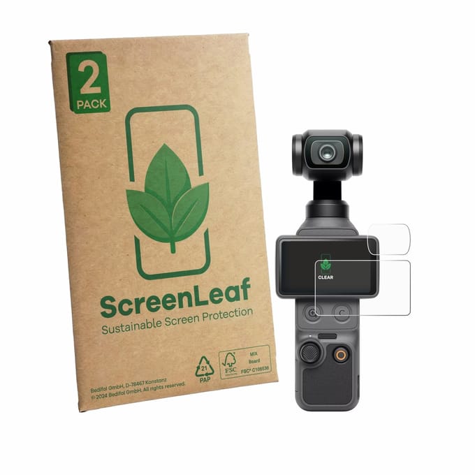 2 Stuks Screenprotector voor DJI Osmo Pocket 4 (Display + Lens) - Hoogwaardige Beschermfolie transparant