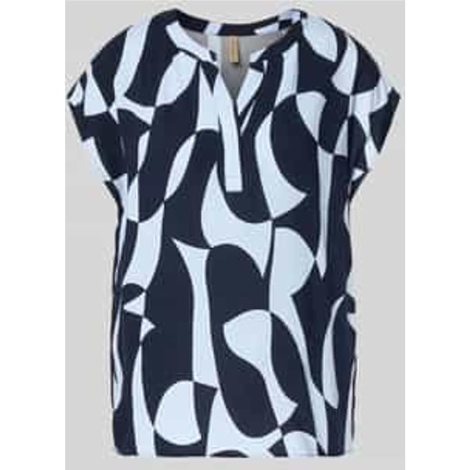 regular fit blouse van viscose met V-hals model 'CHANISE'