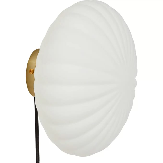 Hubsch Wandlamp metaal/glas - messing/opal