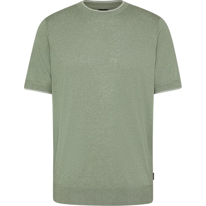 Bugatti Herren T-shirt met contrasterende strepen