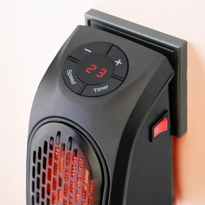 Draagbare Verwarming - InnovaGoods - Heatpod - 400 W - Zwart - Compact en Praktisch zwart