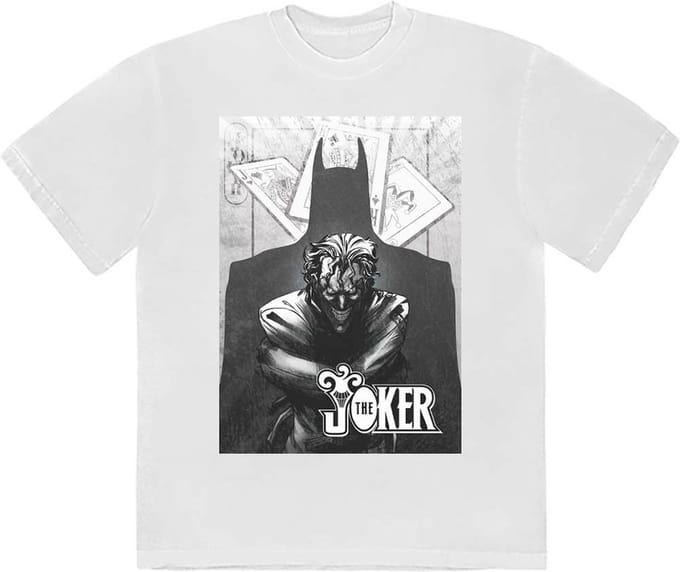 DC Comics Batman - The Joker Menace Heren T-shirt - M - Wit