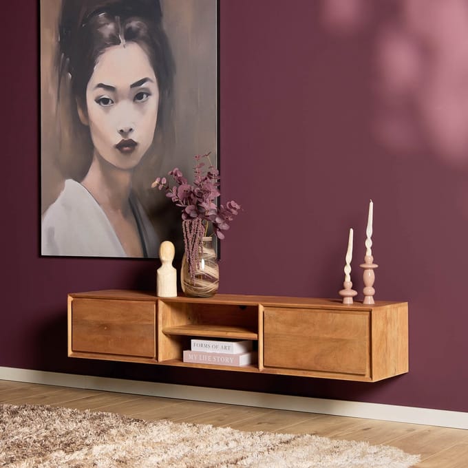 Zwevend tv meubel Ambiance Naturel | 160 cm