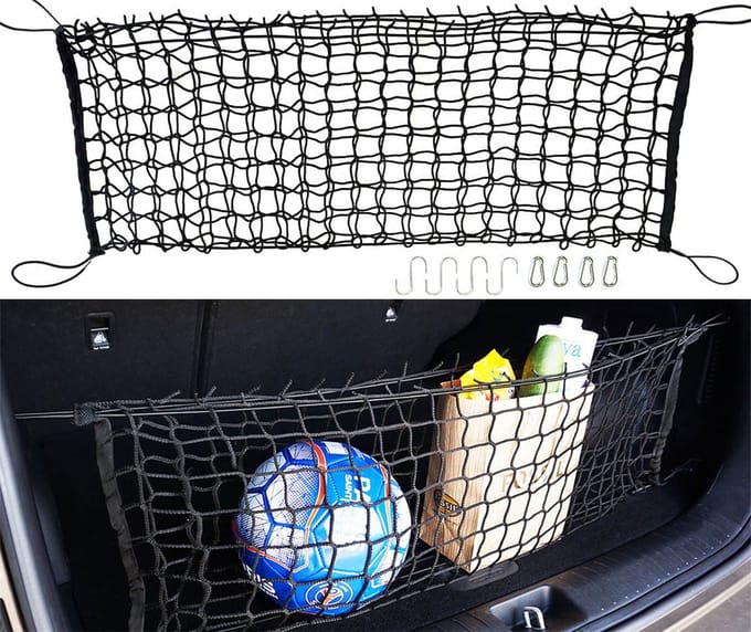 FEROCITY - Universeel Nylon autonet - kofferbaknet - hondennet auto - scheidingsnet - Zwart
