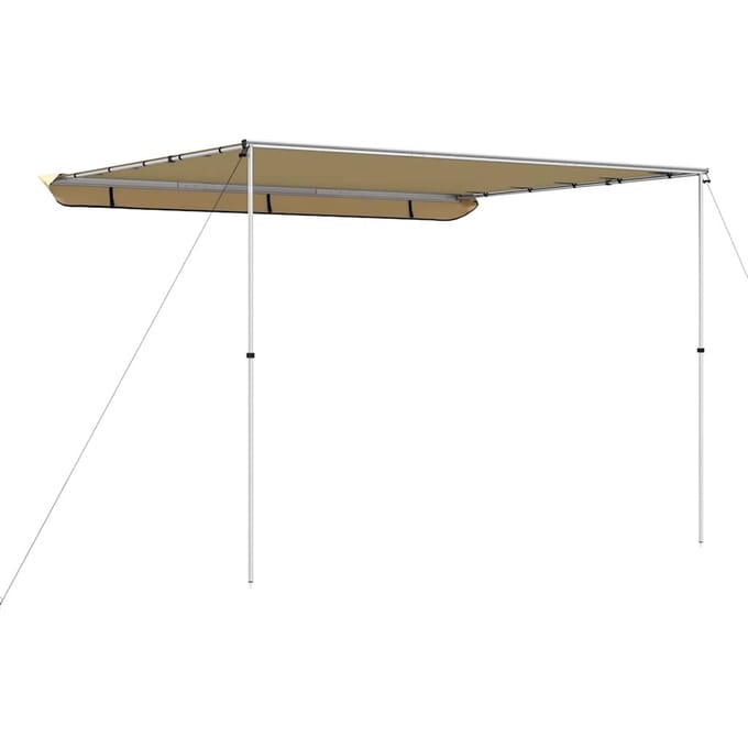 vidaXL - Luifel - voor - camper - en - caravan - 4x2x2,15 - m - beige