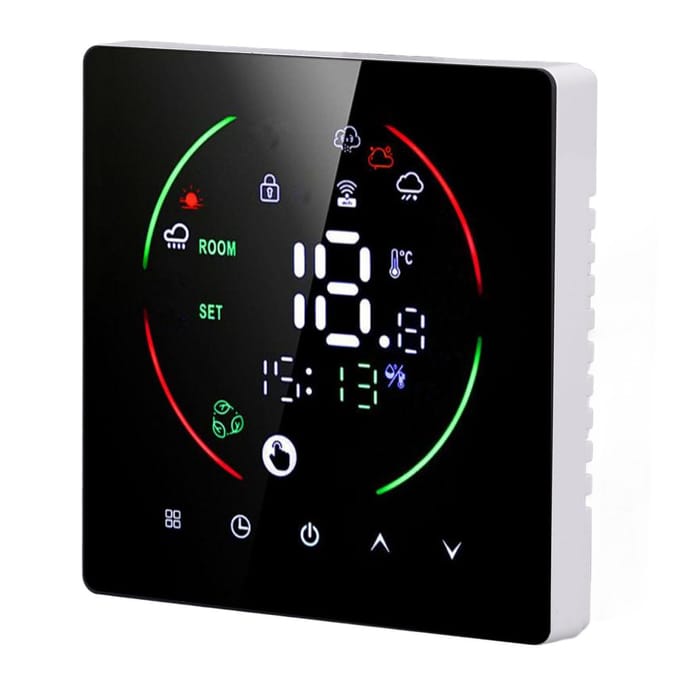 Slimme Thermostaat WiFi APP Afstandsbediening Timer Instelling Programmeerbare Vloerverwarmingsregelaar voor black