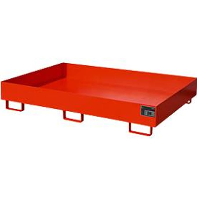Stellinglekbak type RW/RW 1800, zonder rooster, rood RAL3000