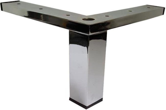 FLE - Stalen meubelpoot chroom hoek 4 bij 4 cm en hoogte 13 cm