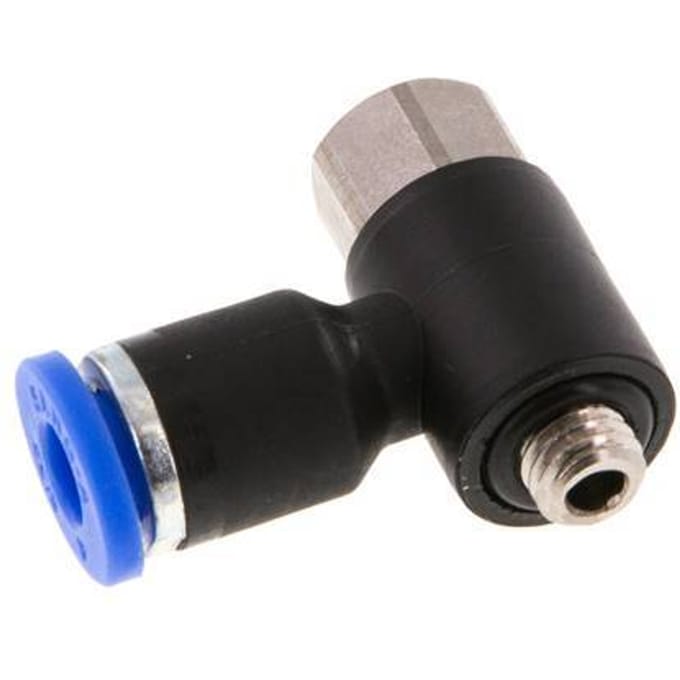 4mm x M 5 Elbow Messing/PA 66 Insteekfitting Buitendraad Binnendraad NBR [2 Stuks]
