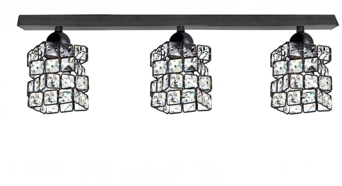 SPELL 202A LED Plafondlamp met Kristallen - Zwart