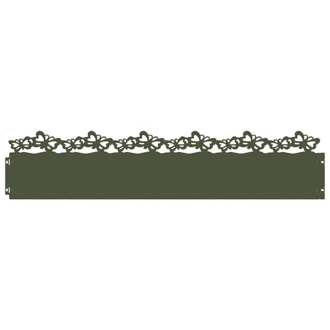 vidaXL - Gazonranden - 30 - st - 103 - x - 0,05 - x - 22 - cm - Staal - Olijfgroen