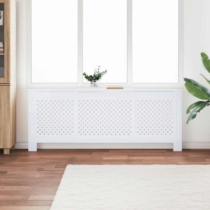 vidaXL Radiatorombouw 205 cm MDF wit