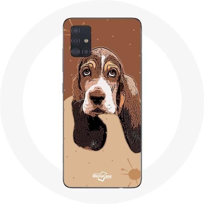Coque Samsung Galaxy A51 Basset Hound chien visage