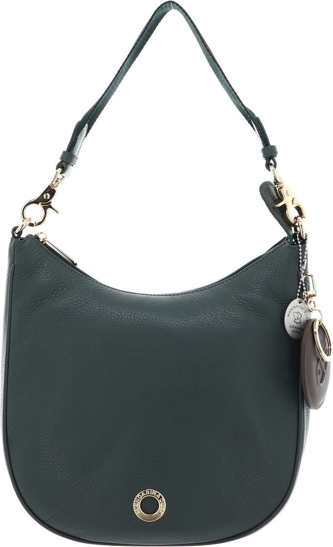 MANDARINA DUCK Leren Schoudertas Mellow Leather Hobo Dark Forest Groen