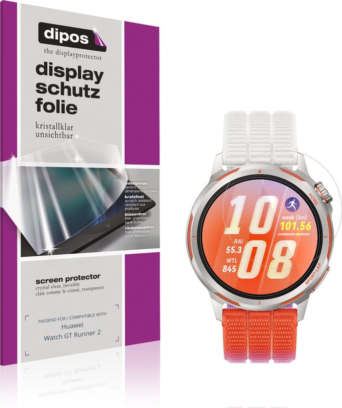 dipos – 6x Beschermfolie geschikt voor Huawei Watch GT Runner 2 | Krasbestendige & heldere Screenprotector Ultra-Thin