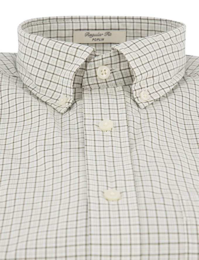 Casual overhemd Gant Regular Fit groen button-down boord