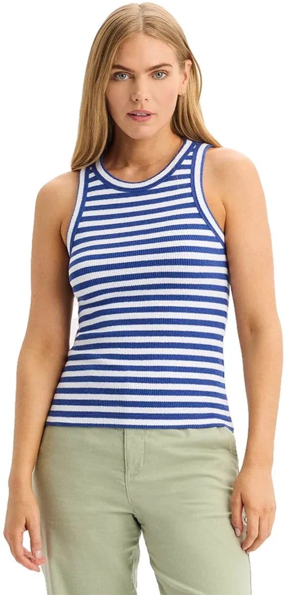 Dockers Rib Knit Mouwloos T-shirt Blauw M Vrouw