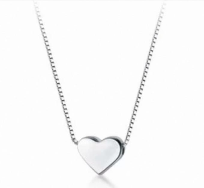 Ketting-Zilver-Hart- Charme Bijoux