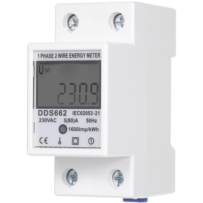 AC 230V eenfasige energiemeter zonder achtergrondverlichting DDS662 E23015-2