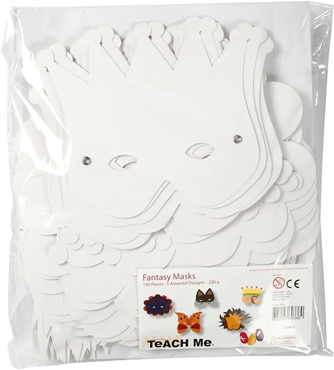 Creativ Company Fantasy masks White 100pcs.